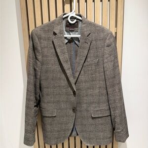 Black Brown 1826 Men's Checkered Blazer